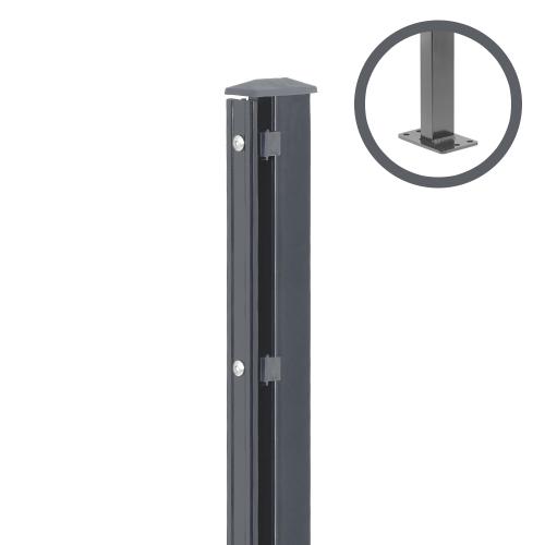 Artikelbild des Artikels “Zaunpfosten P2 mit Profilleiste anthrazit RAL 7016 | 630 | Zum Aufdübeln | Standard“