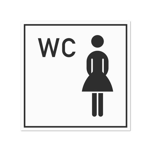 Artikelbild des Artikels “Hinweisschild WC Damen Aufkleber | 10 x 10 cm“