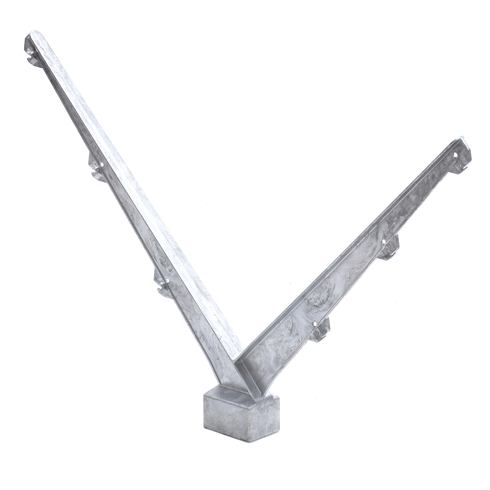  Artikelbild 1 des Artikels “Stacheldrahtausleger Y-Form alu silber“