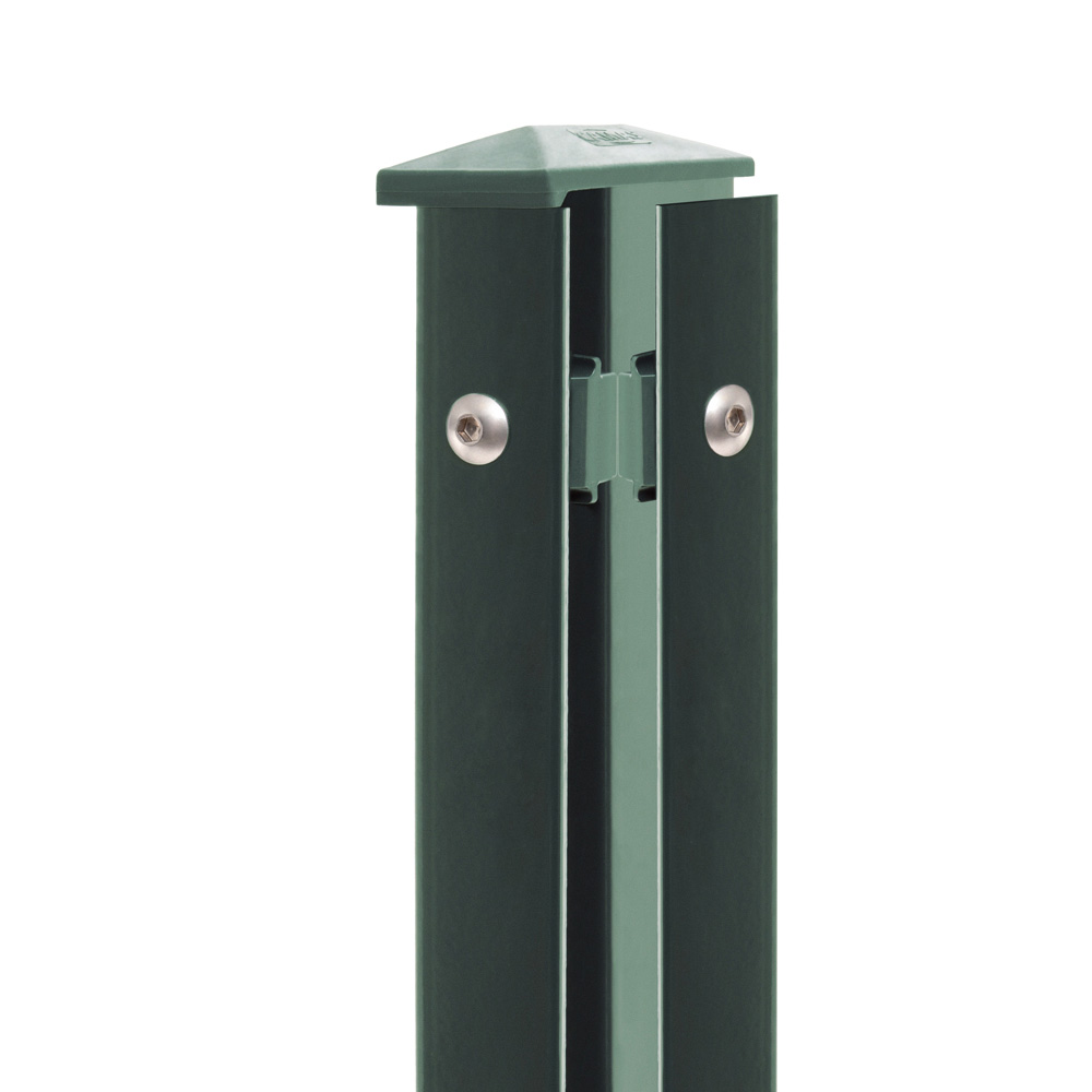  Artikelbild 1 des Artikels “Zaunpfosten Typ 1 moosgrün RAL 6005 | 2430 | Zum Einbetonieren | Eckpfosten Rechts“